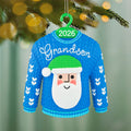 Hallmark : 2026 Keepsake Grandson Santa Sweater 2026 Ornament (135)