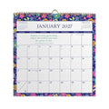 Hallmark Bright Floral 2027 Mini Wall Calendar 7x7 – interior month spread with floral artwork and inspirational quote.