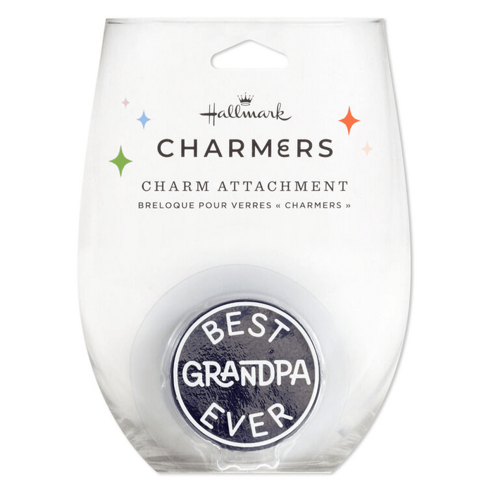 Hallmark : Charmers Best Grandpa Ever Silicone Charm, 1.7" H - Hallmark : Charmers Best Grandpa Ever Silicone Charm, 1.7" H