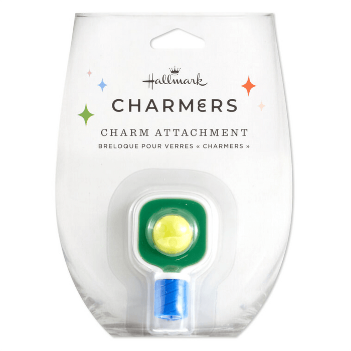 Hallmark : Charmers Pickleball Paddle and Ball Silicone Charm, 2" H - Hallmark : Charmers Pickleball Paddle and Ball Silicone Charm, 2" H