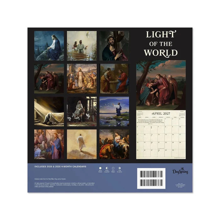 The Hallmark Light of the World 2027 Inspirational Wall Calendar fills every month with uplifting faith-based artwork and Scripture-inspired messages.