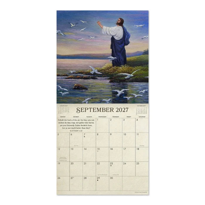 The Hallmark Light of the World 2027 Inspirational Wall Calendar fills every month with uplifting faith-based artwork and Scripture-inspired messages.