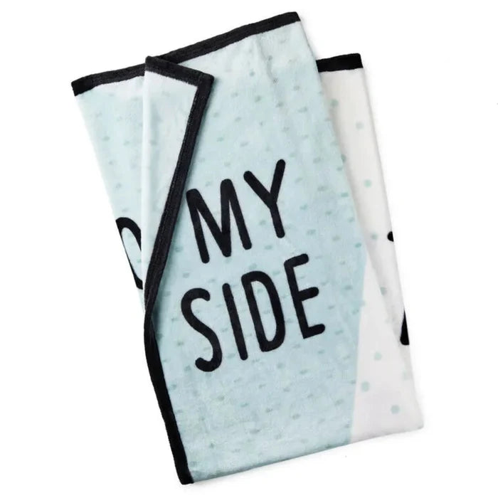Hallmark Pet Zone Funny Throw Blanket, 50x60 My side  on a white background