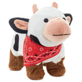 Plush cow with handkerchief around the neck