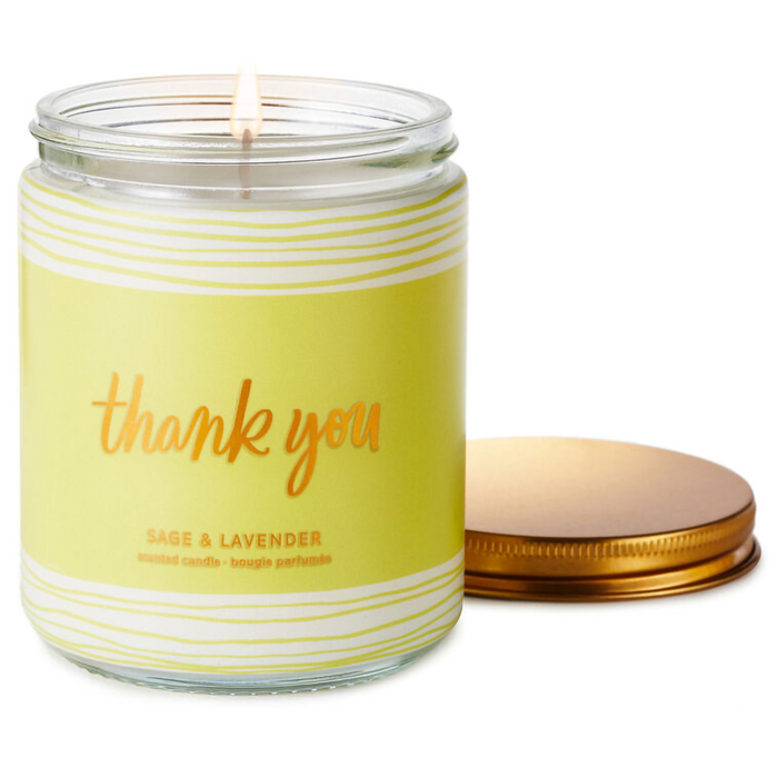 Hallmark : Thank You Scented Single-Wick Jar Candle, 7 oz.