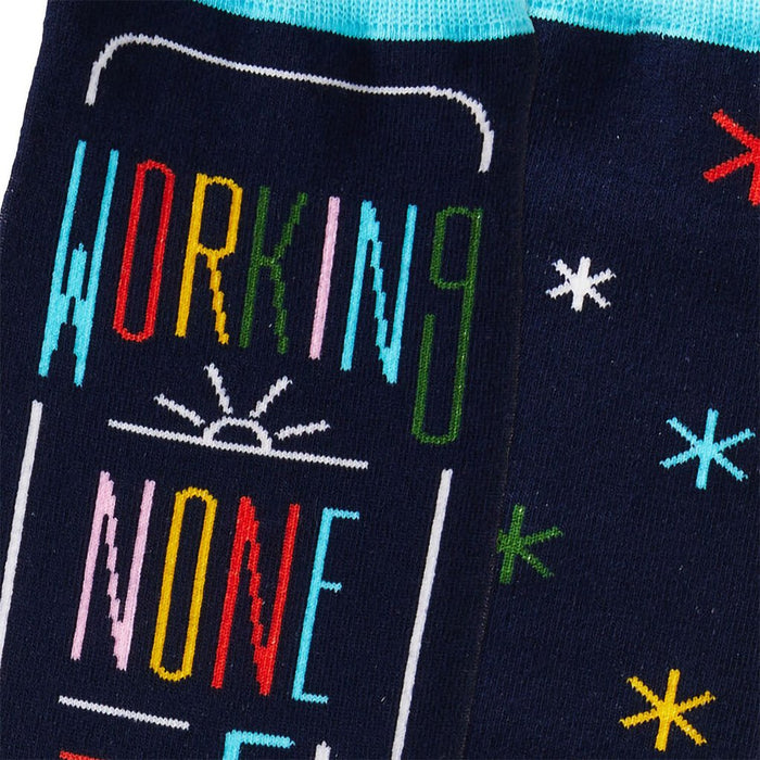 Hallmark : Working None to Five Retirement Novelty Crew Socks - Hallmark : Working None to Five Retirement Novelty Crew Socks