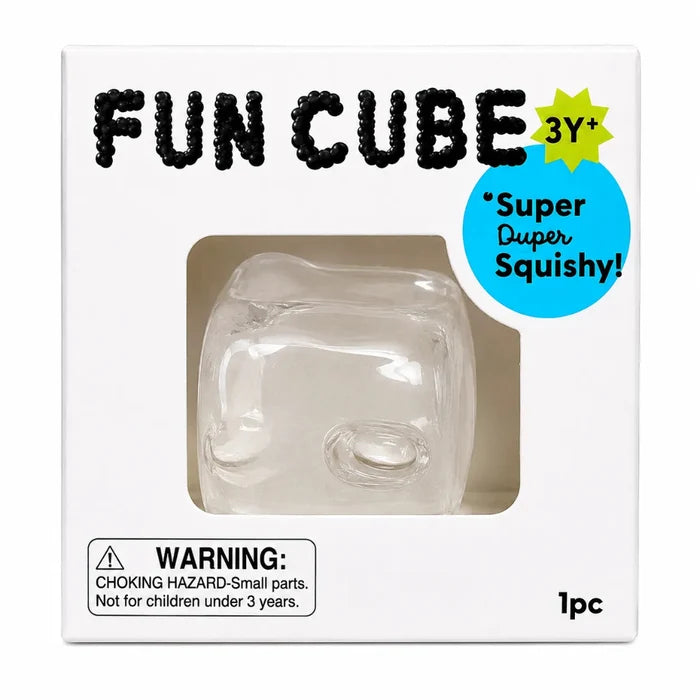 This Hape Fun Cube White Squishy Toy delivers satisfying sensory feedback with every squeeze.