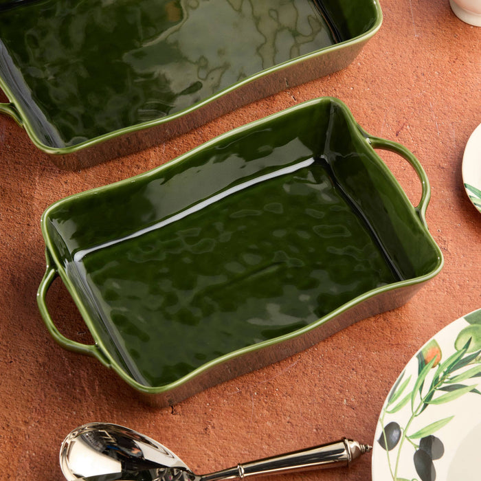 Harvest Fields Medium Rectangular Baker 14x 8.75x2.75in