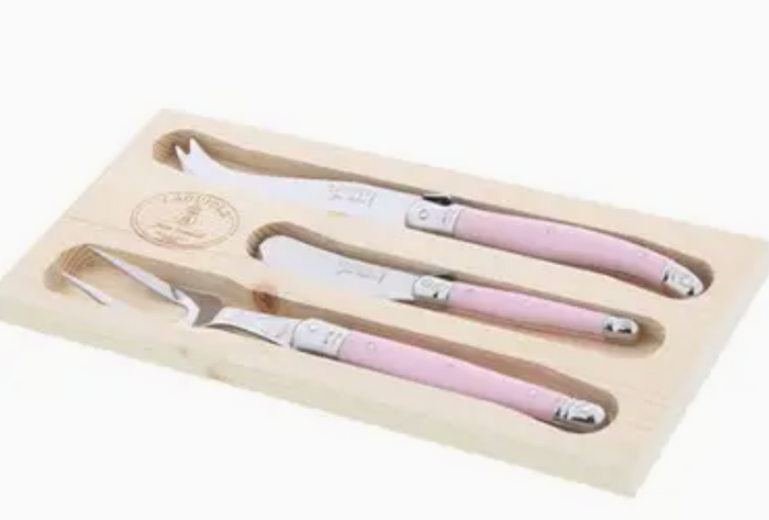 Jean Dubost 3 Pc Cheese Set Pink