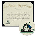 Johnson State College Certificate of Appreciation
