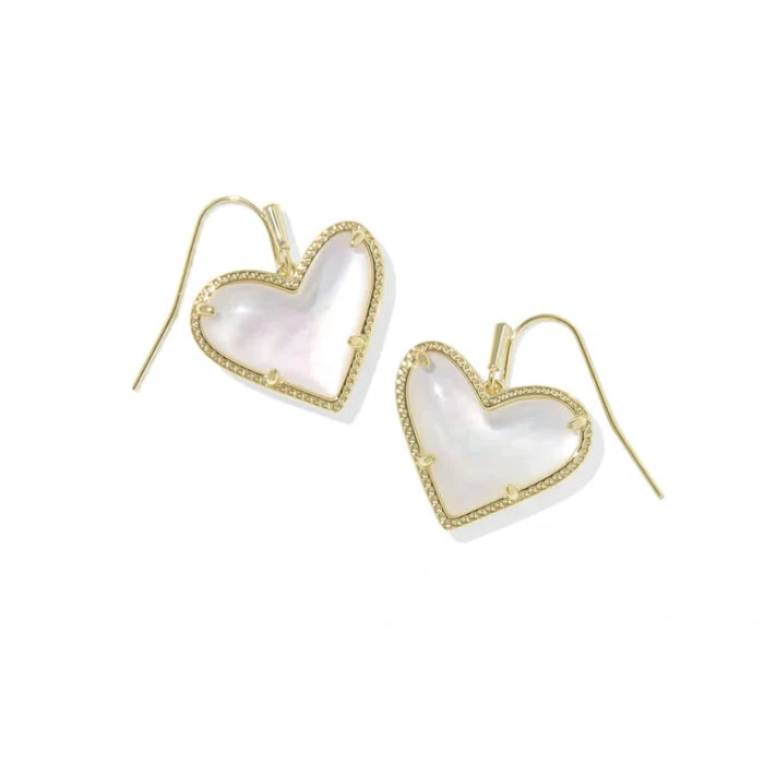 Bold statement drop earring design.Signature heart-shaped silhouette.