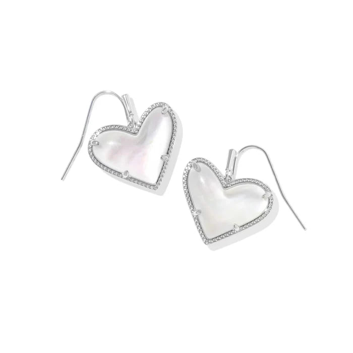 Bold statement drop earring design.Signature heart-shaped silhouette.