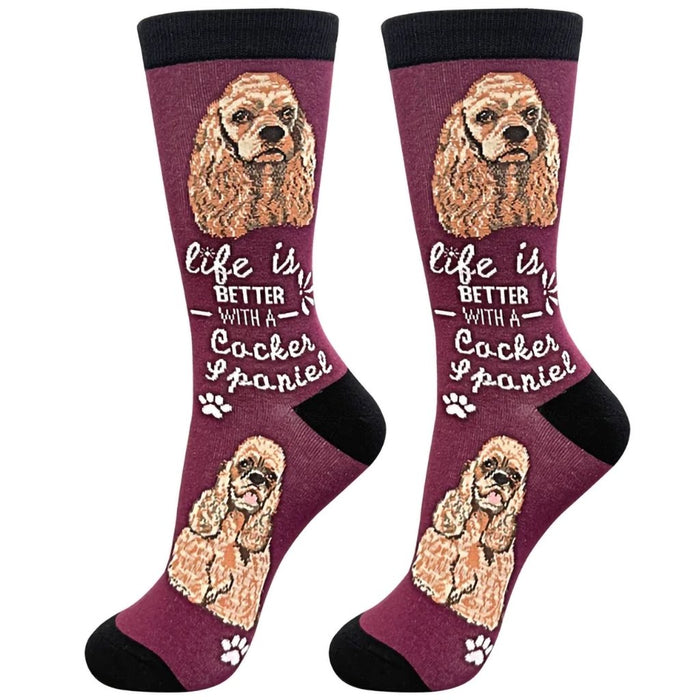 "Life Is Better With A Cocker Spaniel Unisex Socks - Life Is Better With A Cocker Spaniel Unisex Socks"