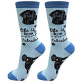 "Life Is Better With A Black Labrador Unisex Socks - Blue - Life Is Better With A Black Labrador Unisex Socks - Blue"
