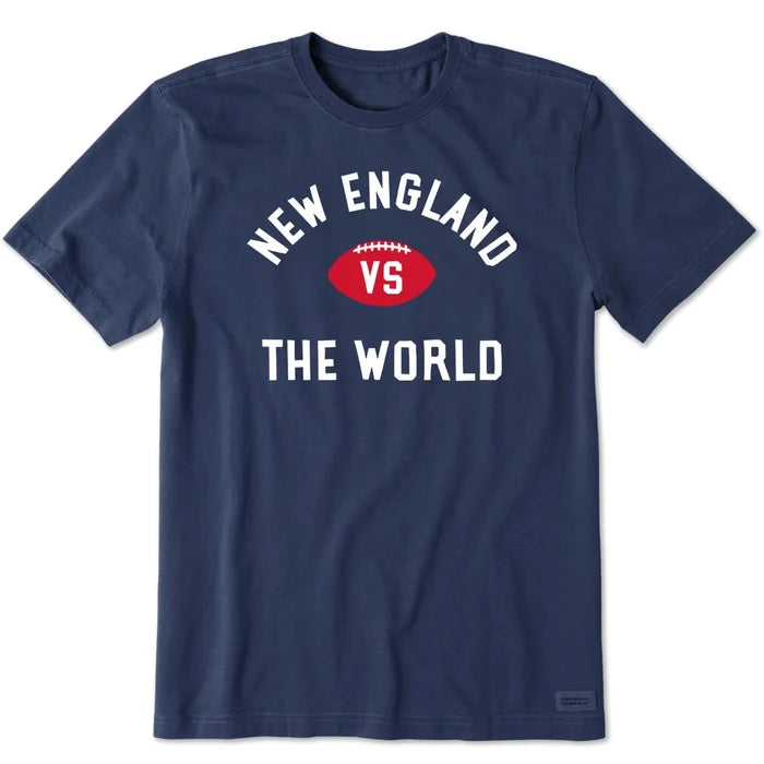 Life Is Good : Men's New England vs. The World Short Sleeve Crusher T-Shirt