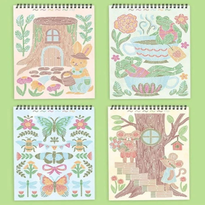The Lifelines FlowArt Trace-by-Line Woodland Whimsy guided art pad brings enchanting forest scenes to life.