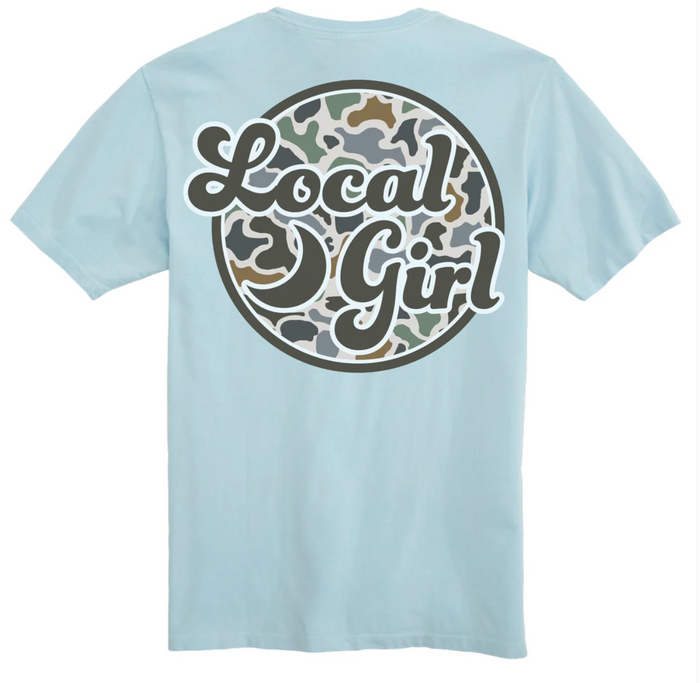 LOCAL GIRL CAMO PATCH LCF BLUFF SS TEE CHAMBRAY