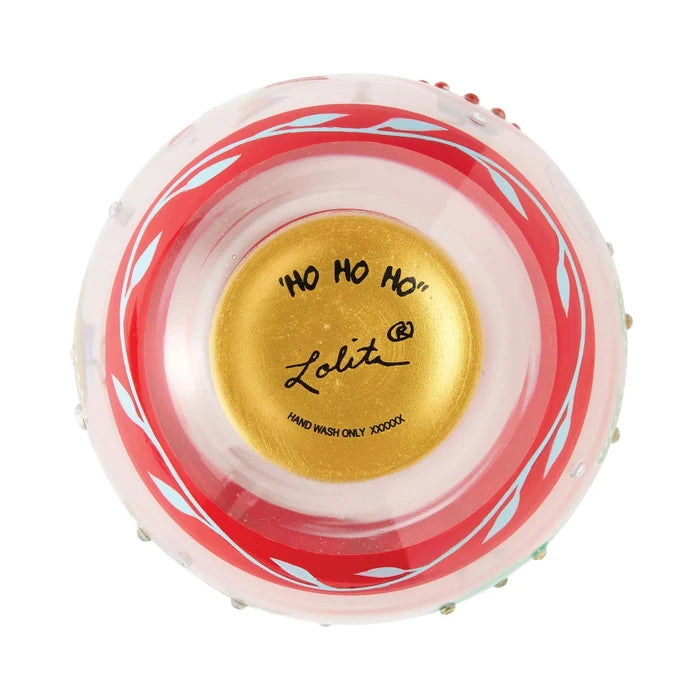 This Lolita Ho Ho Ho Stemless Glass adds a playful and festive touch to your holiday gatherings.