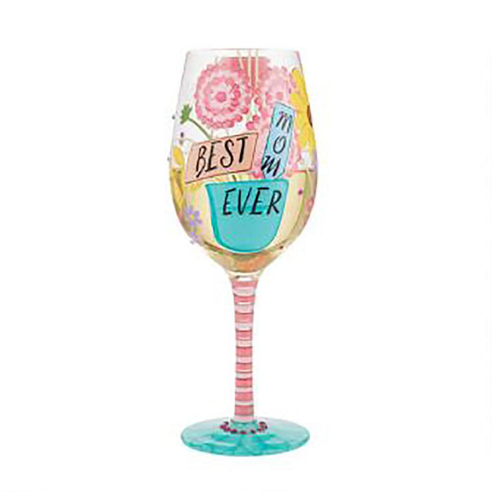 "Lolita : Wine Glass Best Mom Ever -"