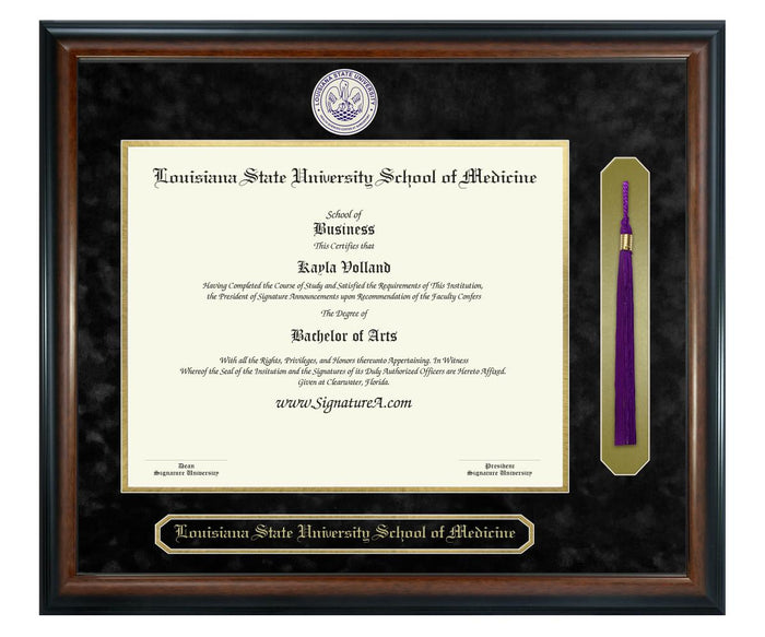 Louisiana State University School of Medicine Diploma Frame (SNT)