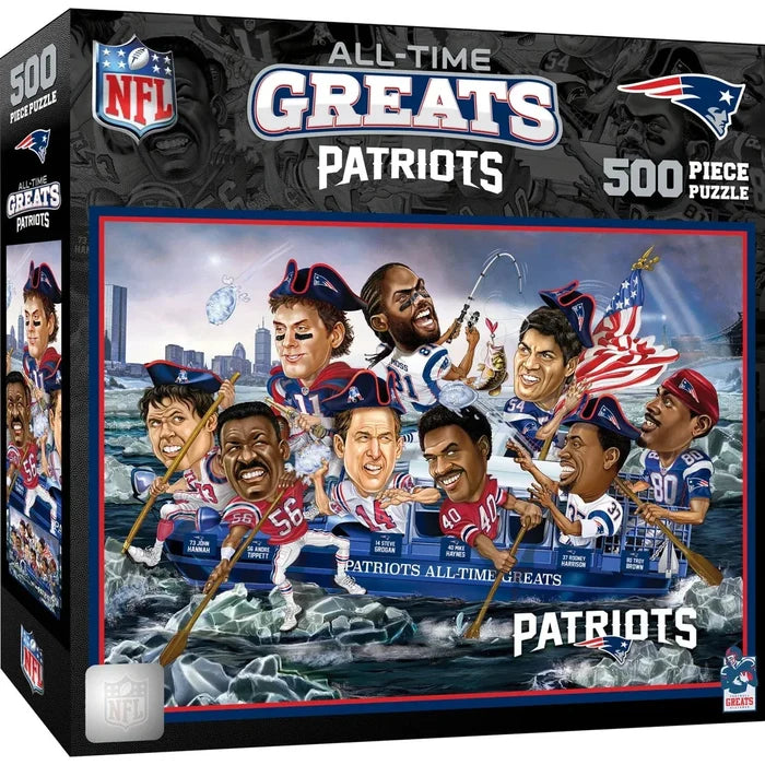Masterpieces Puzzle Inc : New England Patriots - All-Time Greats 500 Piece Puzzle