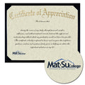 Mat-Su College Certificate of Appreciation