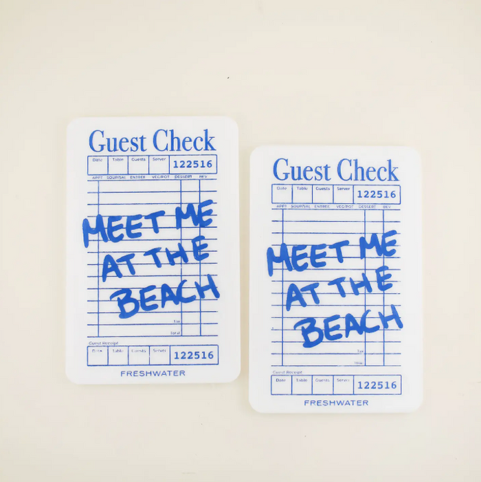 Meet Me Guest Check Xl Coaster
