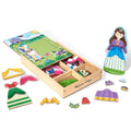 Melissa & Doug princess dress-up set featuring colorful gowns, tiaras, and accessories for imaginative play.