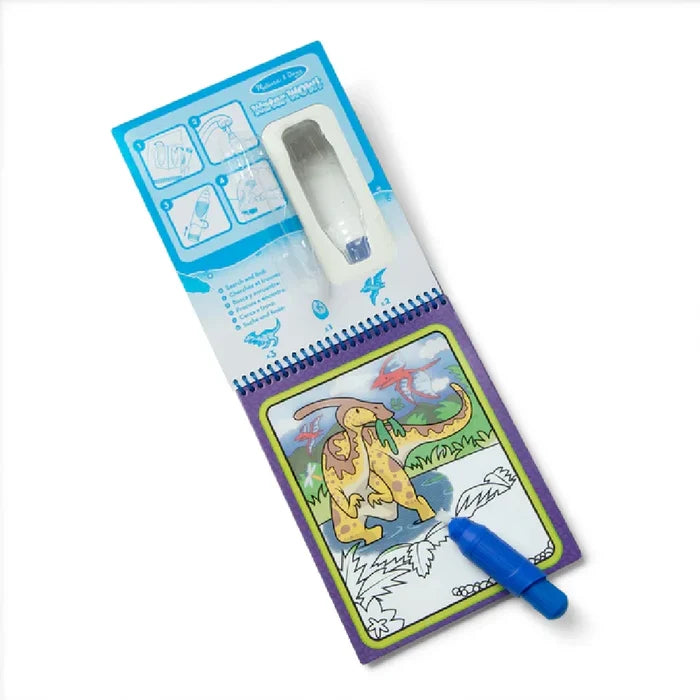Vibrant Water Wow dinosaur activity book offering interactive, water-based activities for children's entertainment and learning.