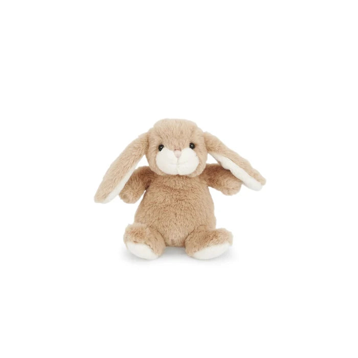 Bun Bun Bunny stuffed animal sitting upright for nursery décor on a white background