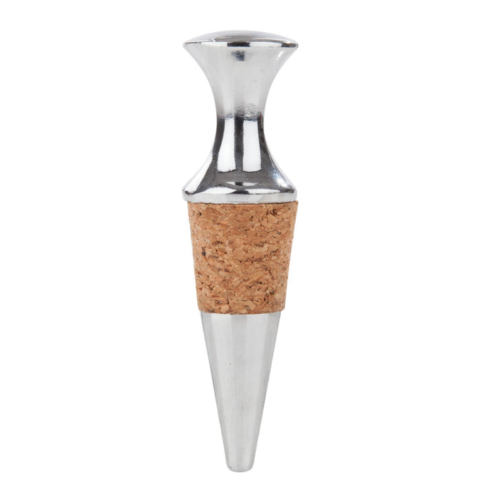 Monarch Chrome and Cork Bottle Stopper