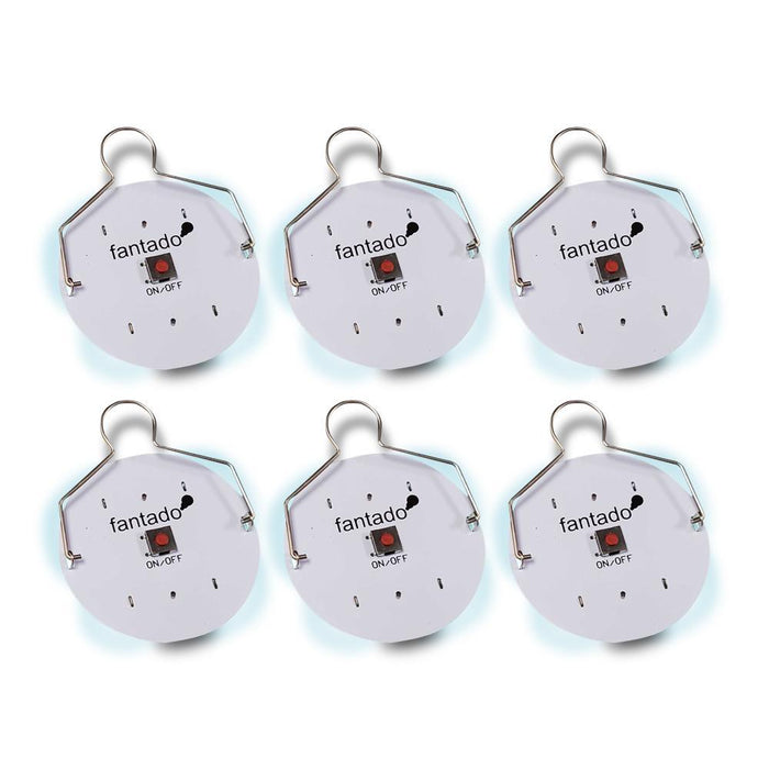 MoonBright 12" White Paper Lanterns with Budget Friendly OmniDisk LED Lights (12-PACK Combo Kit) - PaperLanternStore.com - Paper Lanterns, Decor, Party Lights & More