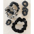 Natural Life : Black Mixed Scrunchies, Set of 7