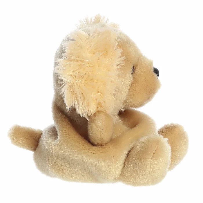 Palm Pals Jenny Mountain Goat plush side profile with fluffy body and gray hooves