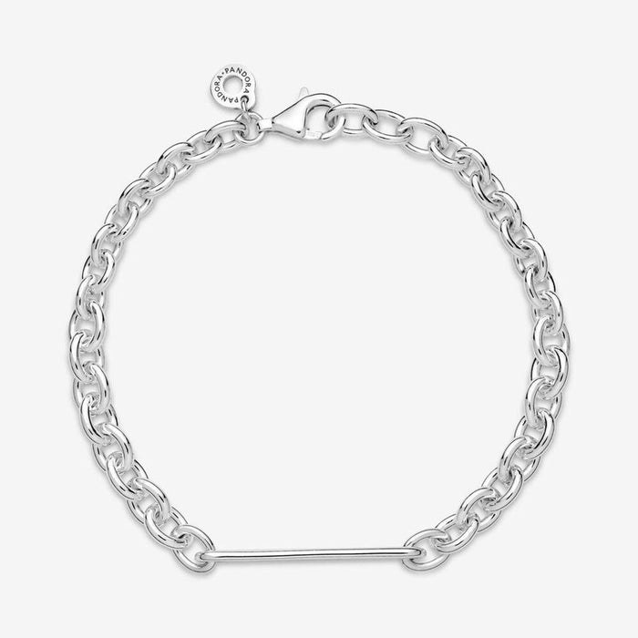 "PANDORA : Engravable Bar Link Bracelet -"