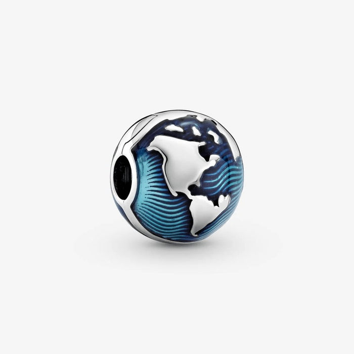 "PANDORA : Blue Globe Clip Charm -"