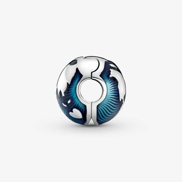 "PANDORA : Blue Globe Clip Charm -"