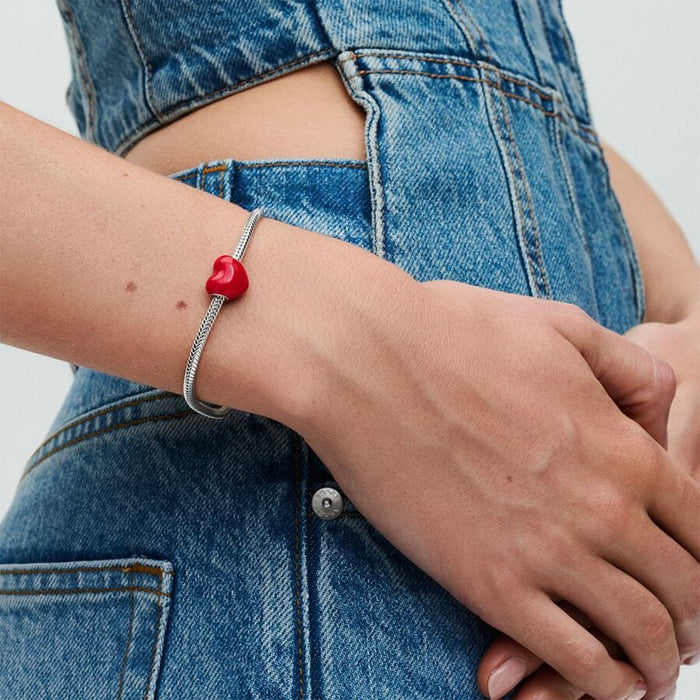 PANDORA : Colour-changing Hidden Message Heart Charm in Sterling Silver - PANDORA : Colour-changing Hidden Message Heart Charm in Sterling Silver