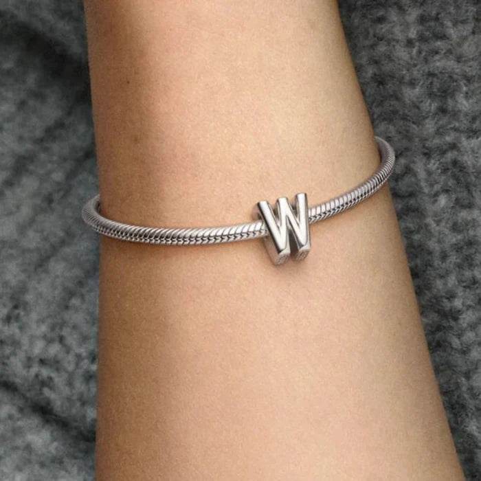 The Pandora Letter Charm - 'W' is a beautiful way to make your bracelet truly your own.