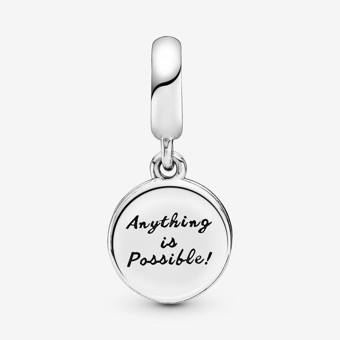 "PANDORA : Lucky Four Leaf Clover Dangle Charm -"