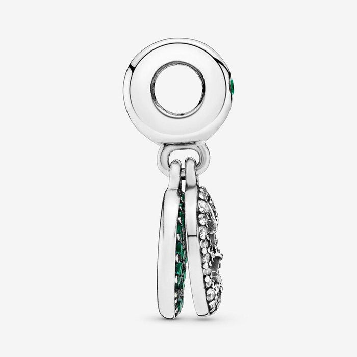 "PANDORA : Lucky Four Leaf Clover Dangle Charm -"