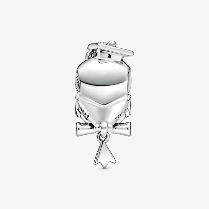 "PANDORA : MOMENTS Wise Owl Graduation Charm with Blue Crystal -"