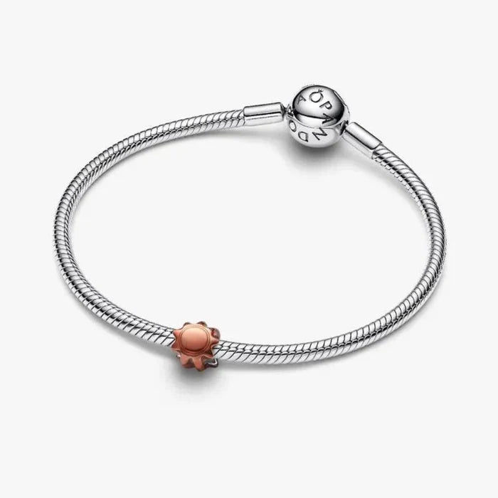 Orange Sun Mini Charm featuring a vibrant orange sun