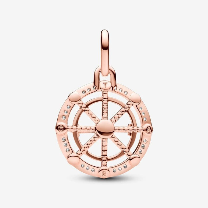 PANDORA : Pandora ME Wheel of Fortune Medallion Charm - 14k Rose gold-plated unique metal blend - PANDORA : Pandora ME Wheel of Fortune Medallion Charm - 14k Rose gold-plated unique metal blend