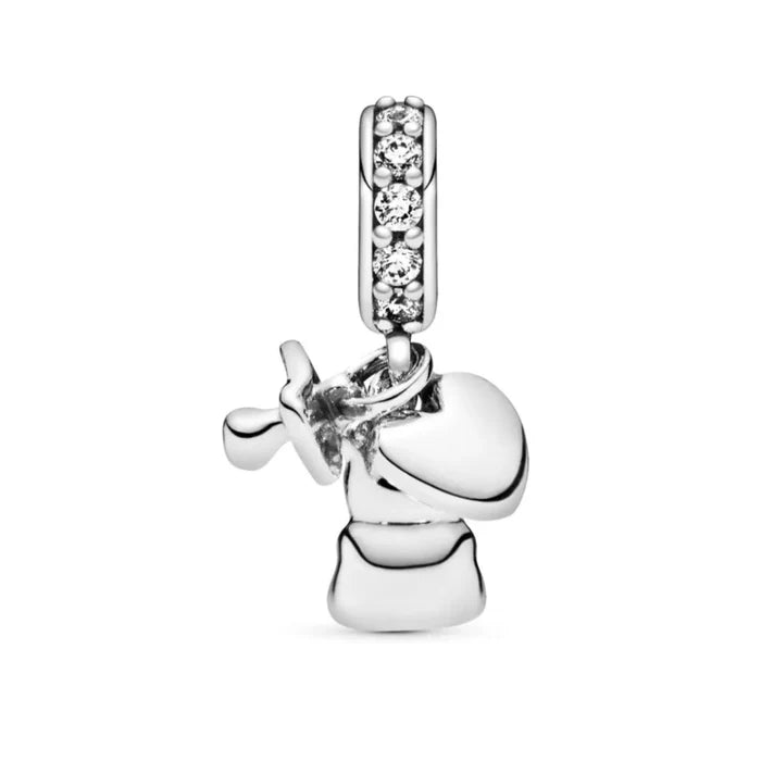This Pandora Moments Baby Teddy Bear Charm adds a sweet and sentimental touch to your personalized jewelry collection.