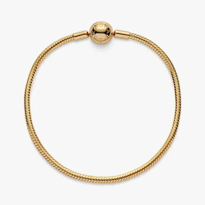 Pandora Moments Snake Chain Bracelet designed to hold personalized Pandora charms.
