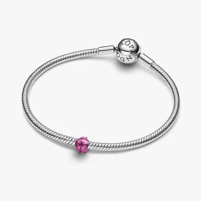 Pink Ladybird Mini Charm featuring a cute pink ladybird design
