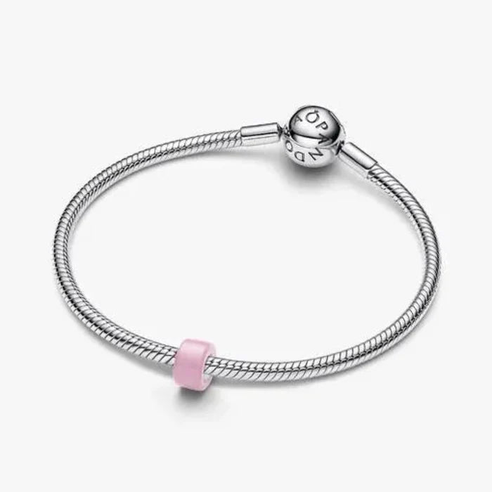 Pink Murano Glass Mini Charm featuring a petite pink glass design