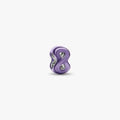 Purple Infinity Mini Charm featuring a petite purple infinity symbol