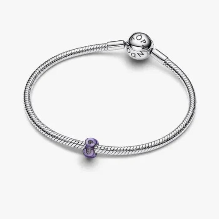 Purple Infinity Mini Charm featuring a petite purple infinity symbol